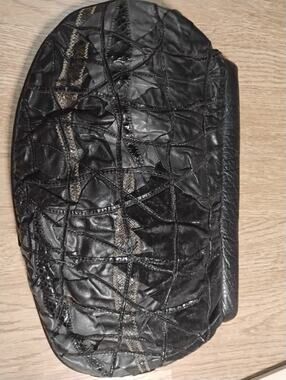 Vintage 7 Seven Handbags by Dimitri Womens Snakeskin Patchwork Clutch Handbag